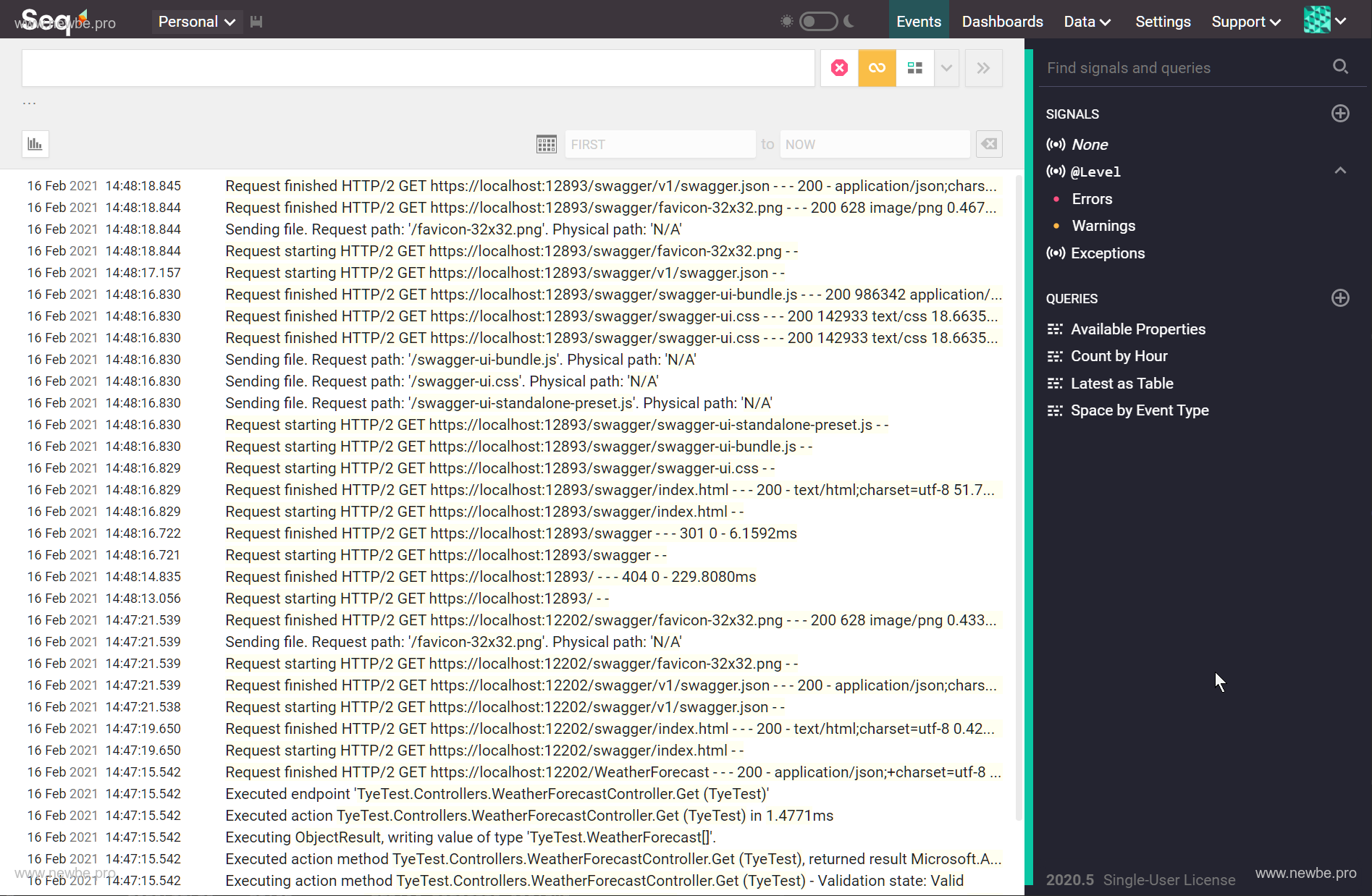 seq logs